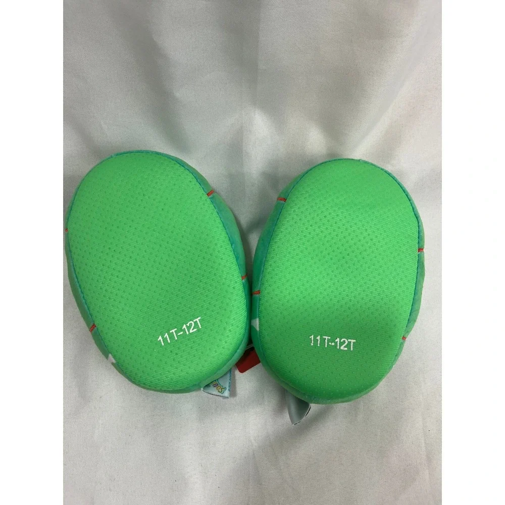 Squishmallows Christmas Tree Plush Slippers Green Kids Size 11/12 Holiday New